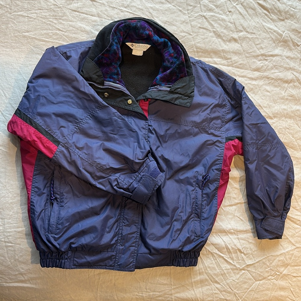 Vintage Columbia Bugaboo ski jacket with removable fleece layer
